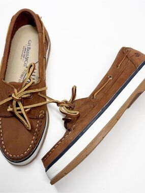 NEW Vintage G.H. Bass & Co. Women’s Brown Leather Boat Shoes 7.5 Narrow